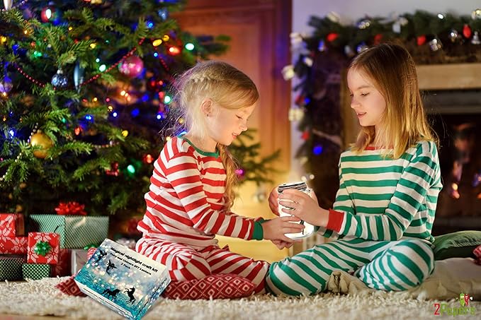 2Pepers DIY Fairy and Unicorn Nightlight Craft Kit (2 Pack), Fairy Lantern Jars Arts and Crafts for Girls, Make Your Own Unicorn Lamp Decor Craft Project, Gifts for Kids