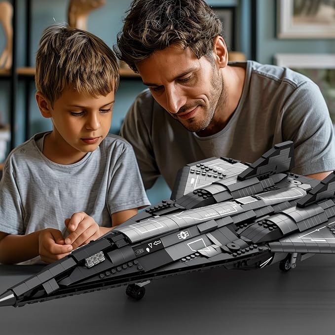 JMBricklayer Military Plane Building Blocks Set 60012, Cool SR-72 Eagle Reconnaissance Aircraft Building Toys Set, Collectible and Display Airplane Model, Ideal Gift for Adult Military Fans