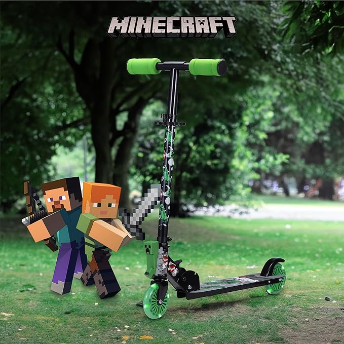 2 Wheel Kick Scooter with Light Up Wheels – Foldable, Non-Slip Deck, Comfortable & Smooth Ride