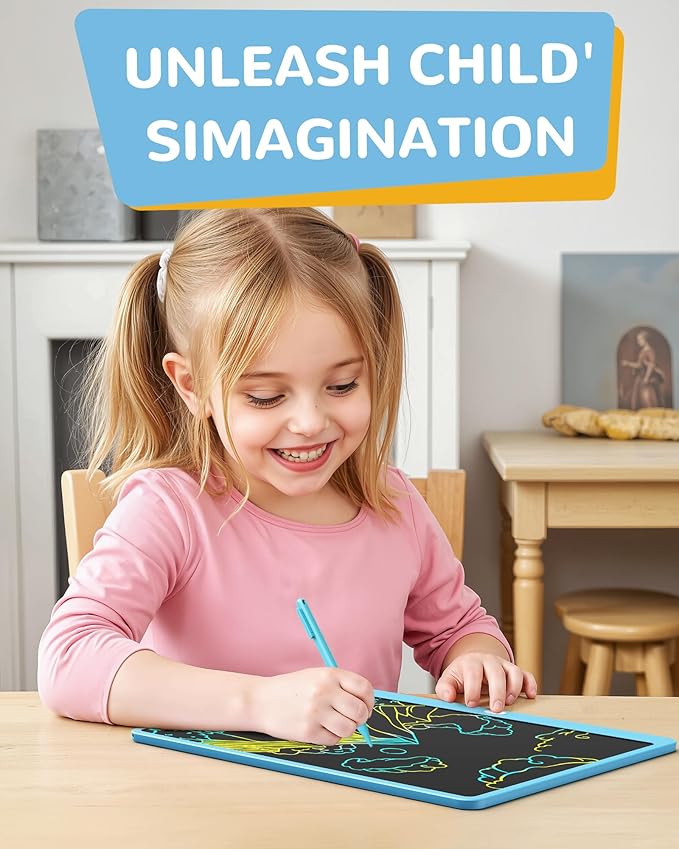 KOKODI LCD Writing Tablet, 16 Inch Colorful Doodle Board Drawing Tablet, Erasable Reusable Electronic Drawing Pads, Educational and Learning Toy for 3-6 Years Old Boy and Girls