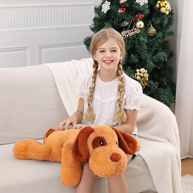 5lbs 24 Inch Dog Weighted Stuffed Animals, Weighted Dog Plush, Weighted Stuffed Animal Plushies Pillows Gifts for Adults, Women, Men, Boys, Girls and Kids