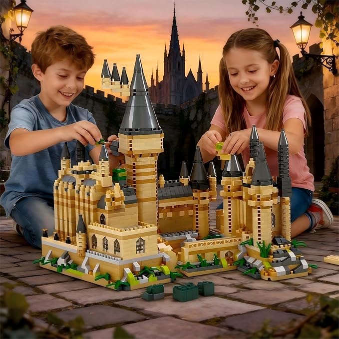 Micro Mini Building Block Sets for Adults, No Compatible with Lego, Magic Tower Building Moldel for Home & Office Decor, MOC 3D Creative Model Gifts for Christmas