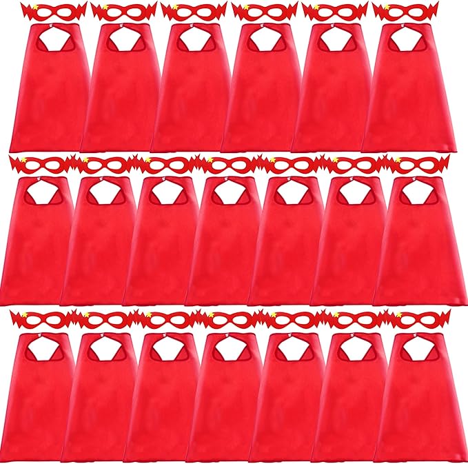 D.Q.Z Superhero-Capes for Kids 20 Sets, Group Super Hero Costume Toys for 3-10 Boys Girls Halloween Birthday Gifts