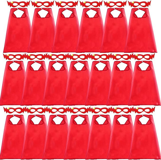 D.Q.Z Superhero-Capes for Kids 20 Sets, Group Super Hero Costume Toys for 3-10 Boys Girls Halloween Birthday Gifts