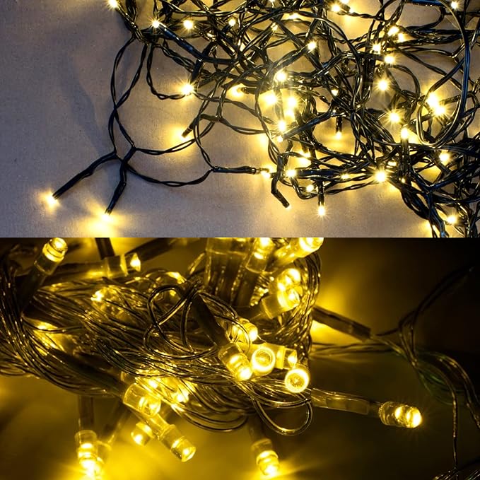 LetsFunny 300 LED Christmas String Lights, 108FT - UL Certified Outdoor & Indoor Fairy Lights for Tree, Patio, Garden, Party, Wedding, Halloween, Holiday Decor with 8 Lighting Modes
