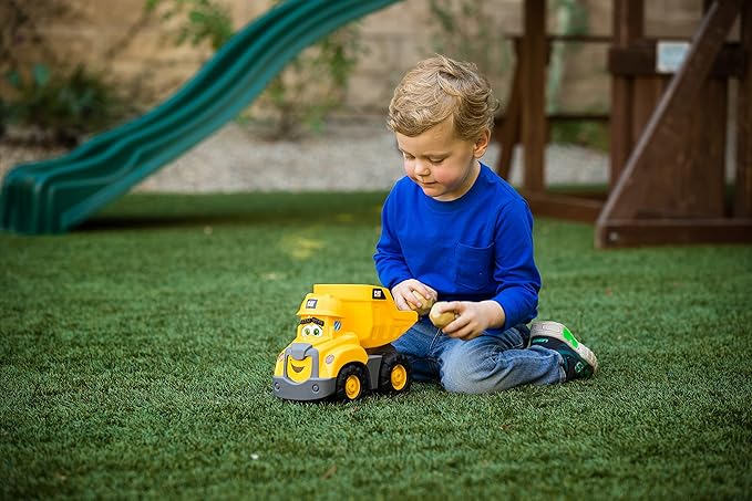 CAT Construction Toys, Buddies Preschool Dump Truck, Junior Crew, Interactive, Moving, Lights & Sounds, For Ages 2 and Older