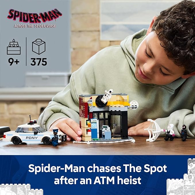 LEGO Marvel Spider-Verse Miles Morales vs. The Spot Building Toy Set - Marvel Superhero Toy for Kids, Boys and Girls, Ages 9+ - with 4 Minifigures - Gift Idea for Birthday - 76311