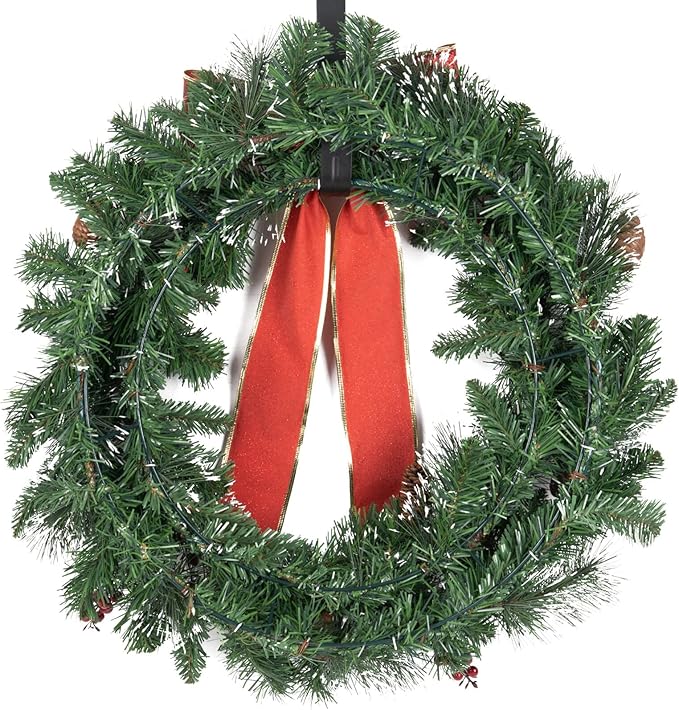 Christmas Wreath Front Door Wreath - 24 Inch Outdoor Christmas Wreath Large Winter Wreath Holiday Xmas Christmas Decoration DiliComing