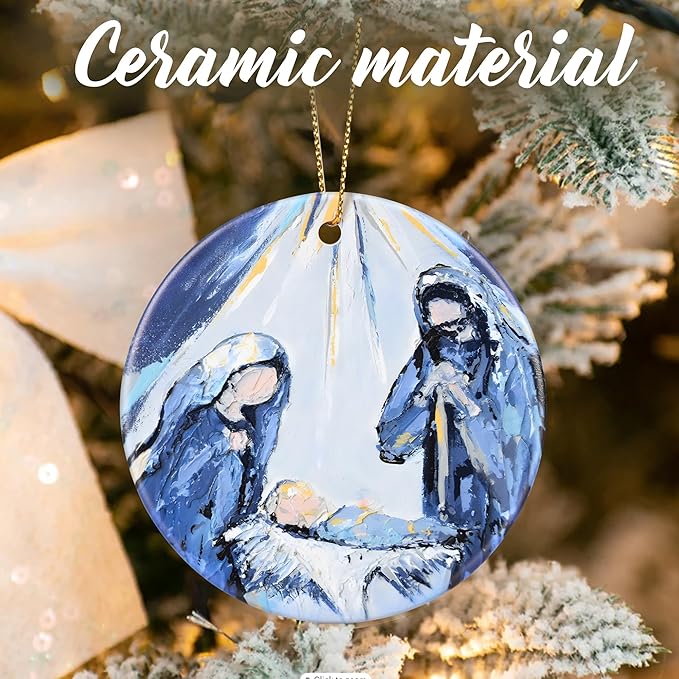 Nativity & Christian Ornaments, Christmas Ornaments: Christmas Tree Decorations, Holiday Decor, Stocking Stuffers, Gift Ideas, Xmas Gift, Gifts for Christians & Gifts for Religious