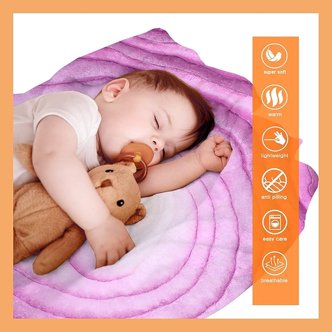 Onion Blanket Fleece Lightweight Throws Gift for Birthday Christmas Soft Flannel Blankets for All Season Bed Sofa Teen Size-50"x60"