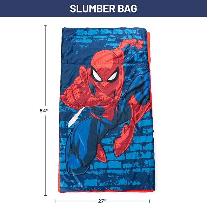 Jay Franco Marvel Spiderman Zaap 3 Piece Plush Sleepover Set