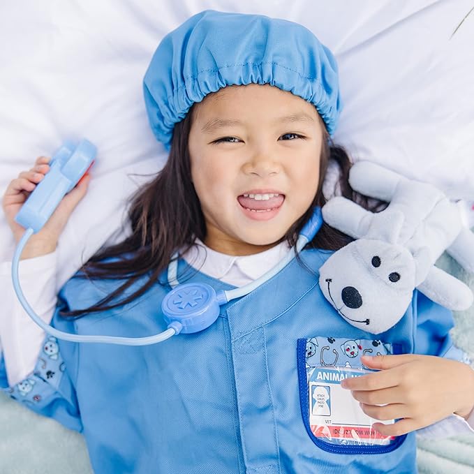 Melissa & Doug Veterinarian Role Play Costume Dress-Up Set (9 pcs)