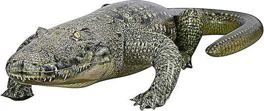 Jet Creations Alligator Inflatable 49" (76" Head to Tail) Long, Green with Armor Imprint, Realistic Wild Animal, Sports Team Mascot, Pool, Garden Decor, Photo Prop, Bird Deterrent, 1 pc