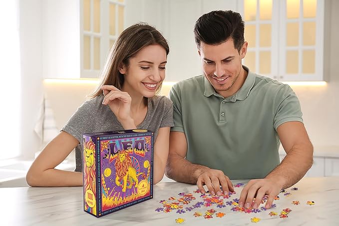 Zodiax - 1000 Piece Jigsaw Puzzle - Leo - Fun Birthday Gift For Kids, Adults | Astrology Gifts for Women and Men | Zodiac Horoscope Puzzle