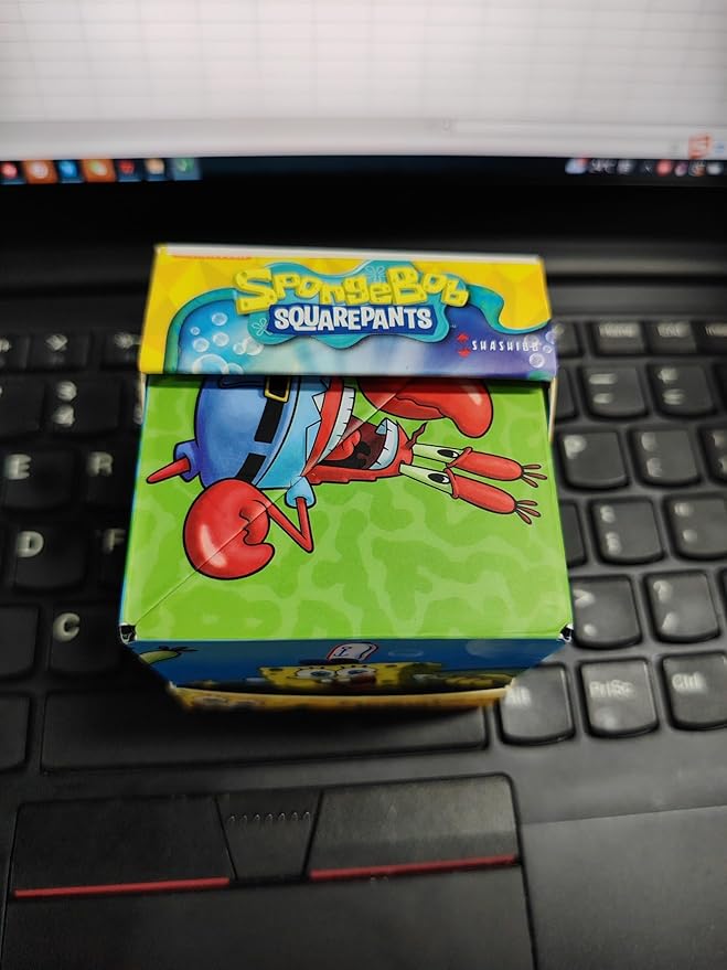 SHASHIBO Spongebob Squarepants Shape Shifting Box - STEM Magnetic Fidget Cube That Transforms Into Over 70 Shapes, Download Fun in Motion Toys Mobile App (Krusty Krab)