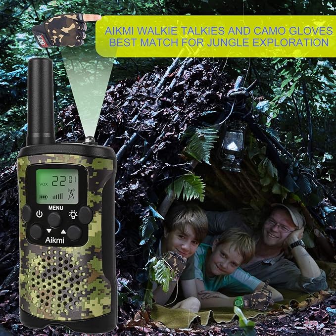 Kids Walkie Talkies Boys Gifts for Kids Aged 5-12 Outdoor Toys 3 Miles Long Range 22 Channel 2 Way Radio fit Adventure Game Hunt Camp Toys 6 7 8 9 Years Old Boys Gifts