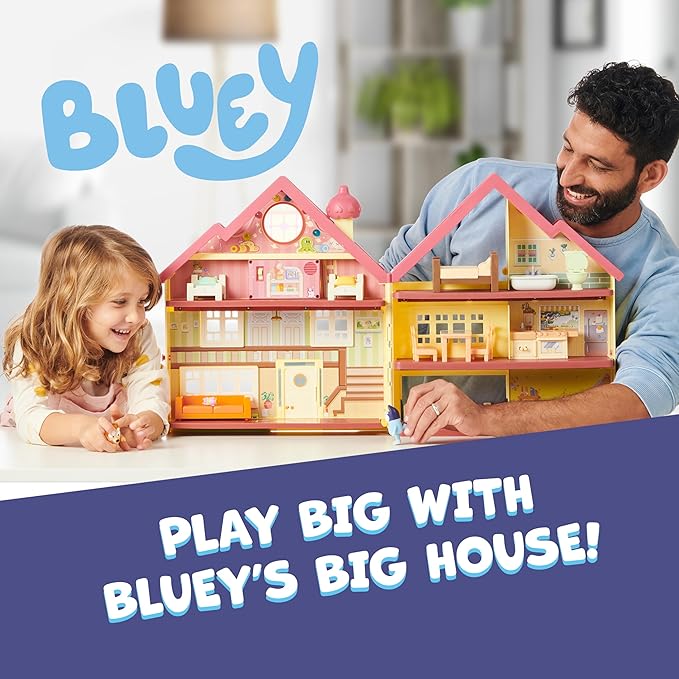 Bluey House Playset for Kids, XL Ultimate Interactive Lights and Sounds Playhouse Toys, Includes Dance Floor, Bluey Toys Set Ages 3+, Amazon Exclusive