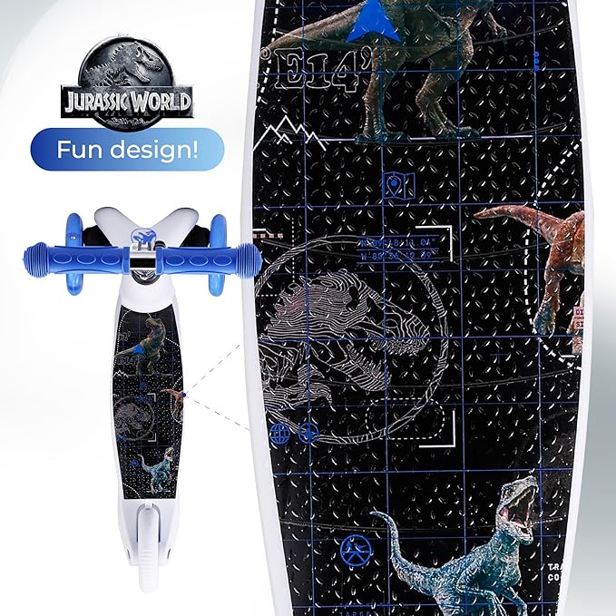 Self Balancing Kick Scooter with Light Up Wheels, Extra Wide Deck, 3 Wheel Platform, Foot Activated Brake, 75 lbs Limit, Kids & Toddlers Girls or Boys, for Ages 3 and Up