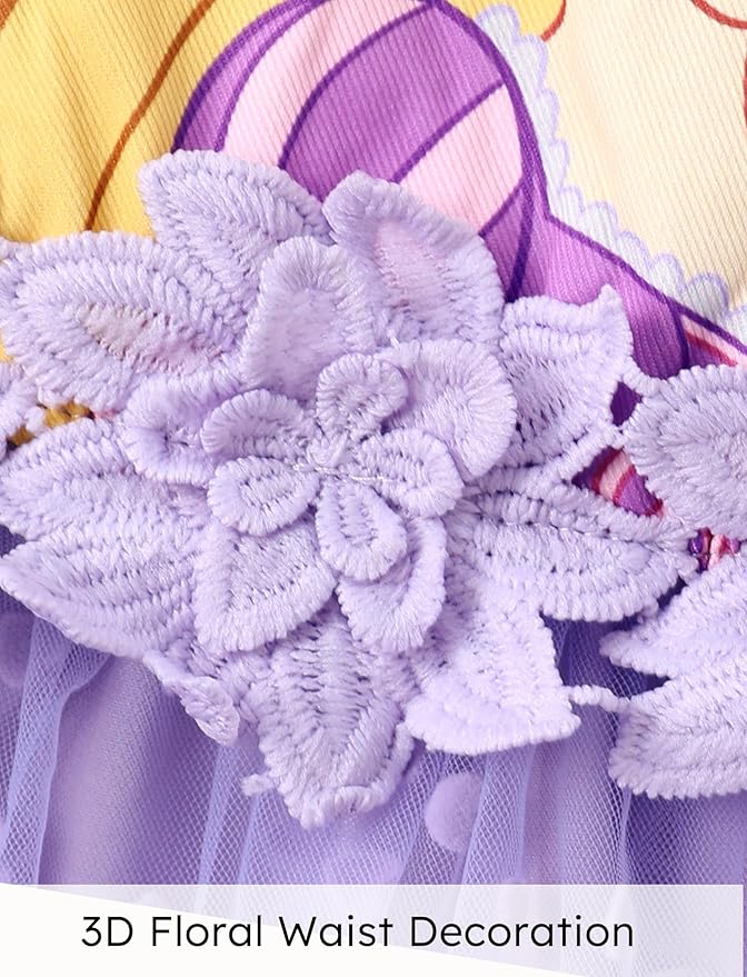 Disney Princess Frozen Minnie Mouse Dress Girls Sparkle Ruffle Tulle Tutu Birthday Party Fall Outfits Clothes Baby to Toddler