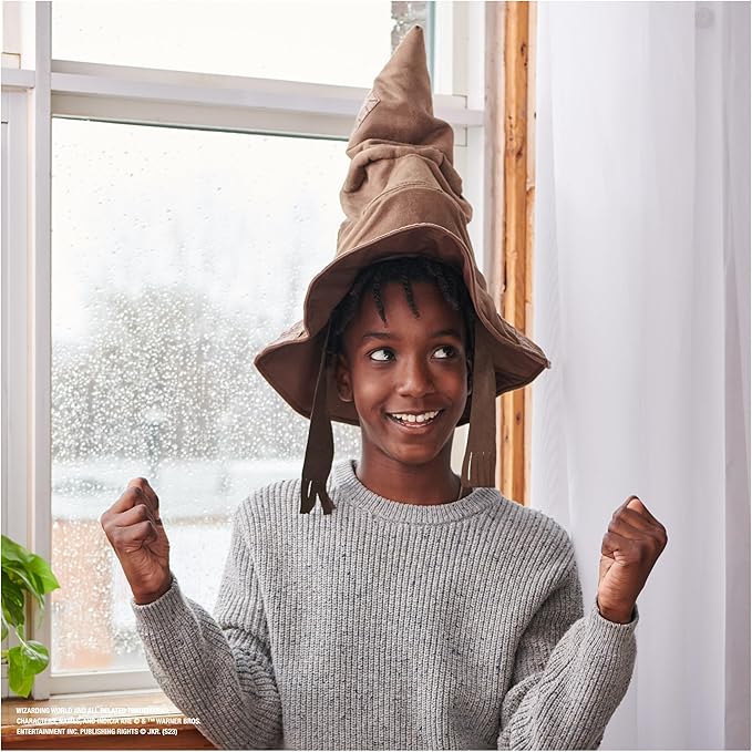 Wizarding World Harry Potter, Talking Sorting Hat with 15 Phrases for Pretend Play, Kids Toys, Accessory for Halloween Costumes for Girls & Boys