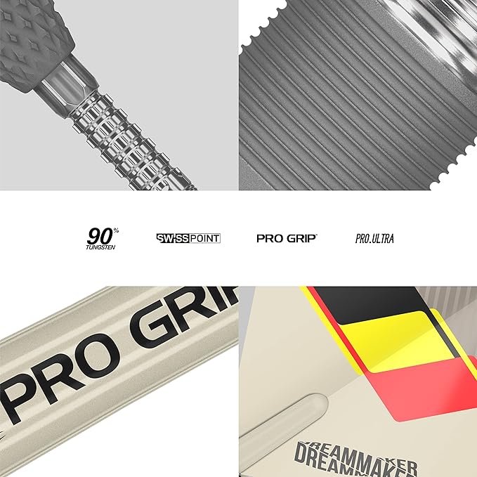 TARGET Darts Dimitri Van den Bergh Dream Maker G1 90% Tungsten Swiss Point Steel Tip Darts Set