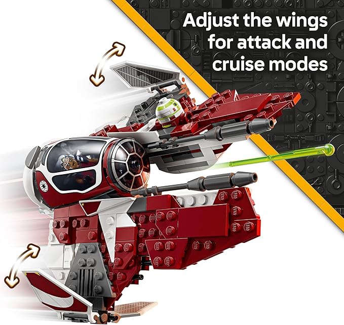 LEGO Star Wars: The Clone Wars Ahsoka's Jedi Interceptor Spaceship Building Toy - Kids Star Wars Toy for Boys and Girls, Ages 8+ - Gift Idea for Birthdays - 75401