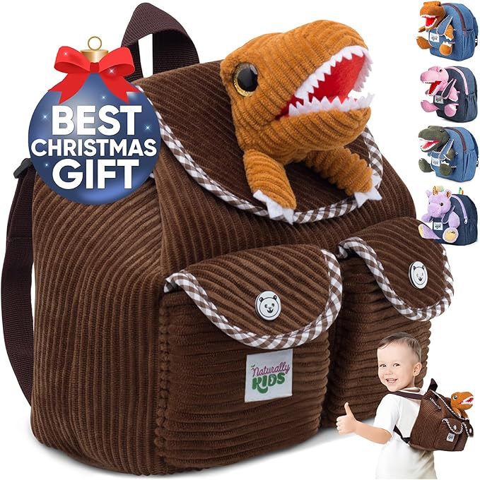 Dinosaur Mini Backpack for Kids, Mini Backpack for Toddler Girls, Gift for 2 3 4 5 Year Old Girl Boy