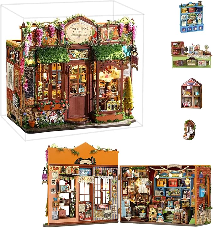 Miniature House Kit, Dollhouse Kit, Miniature Kit, DIY Mini House Building Kit for Adult Teen, Fairy Tale Wonderhouse Dollhouse Shop