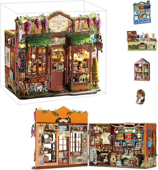 Miniature House Kit, Dollhouse Kit, Miniature Kit, DIY Mini House Building Kit for Adult Teen, Fairy Tale Wonderhouse Dollhouse Shop