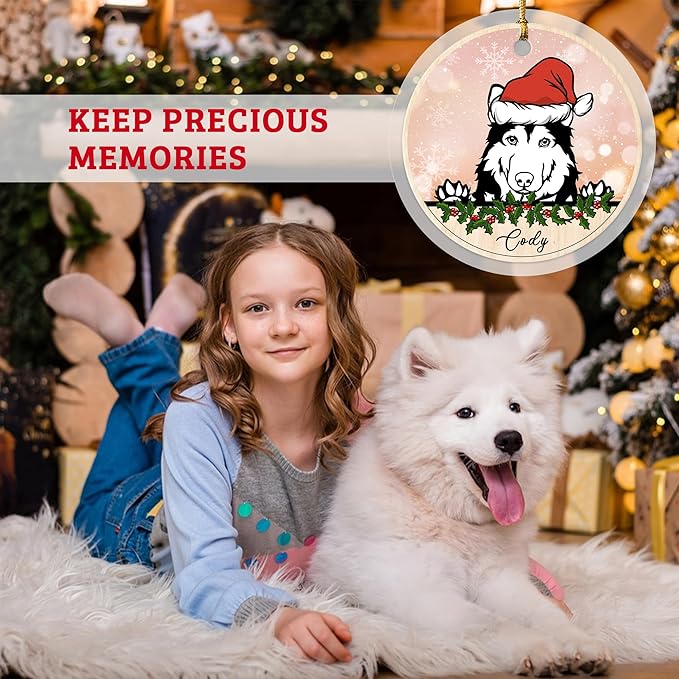 Personalized Dog Ornaments for Christmas Tree, Custom Pet Christmas Ornament 2025, Puppy 1st Xmas Gifts, Custom Dogs Ornament Christmas, Dog Lovers Gift for Christmas Tree Decoration