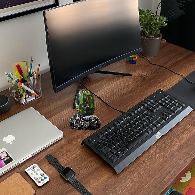 ACOCOFE Dragon Egg,Lava Dragon Eggs with Luminous Base Ornaments,Handmade Sculpture Resin Crystal Dragon Souvenir,Dragon Egg Ornaments Gift for Christmas,Birthdays,Graduation (Green with Base)