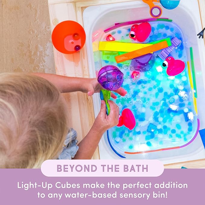 Glo Pals Water-Activated Light-Up Cubes Bundle for Sensory Play – 12 Pack (Extraordinary Earth)
