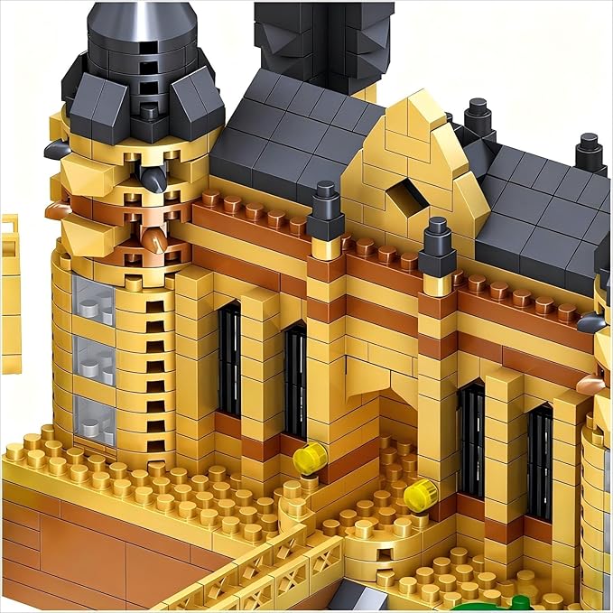 Micro Mini Building Block Sets for Adults, No Compatible with Lego, Magic Tower Building Moldel for Home & Office Decor, MOC 3D Creative Model Gifts for Christmas