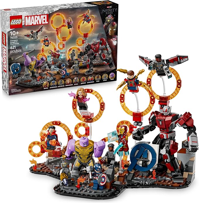 LEGO Marvel Avengers: Endgame Final Battle - Super Hero Building Set for Kids, Ages 10+ - 10 Figures Including Iron Man, Black Panther, and Iron Spider - Birthday Gift for Boys and Girls - 76323