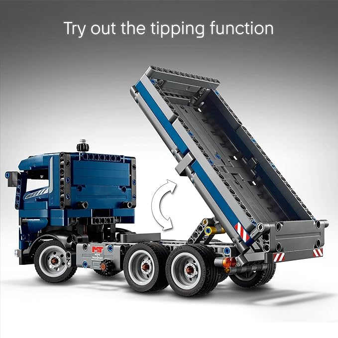 LEGO Technic Tipping Dump Truck Toy - Building Toy for Kids, Boys and Girls, Ages 9+, Construction Toy Truck - Birthday Gift Idea - 42203