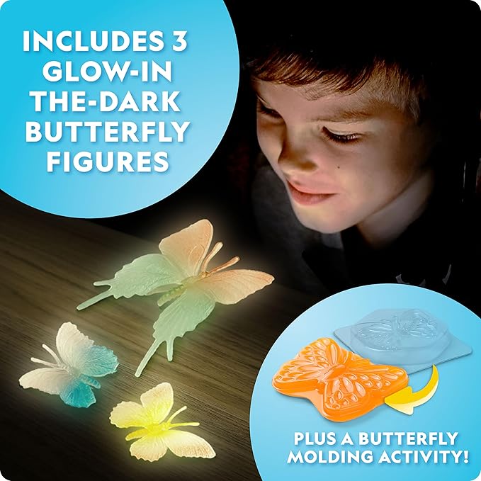 National Geographic Ultimate Butterfly Growing Kit - Butterfly Activity Kit with Voucher for 5 Live Caterpillars, Butterfly Cage, Butterfly Feeder