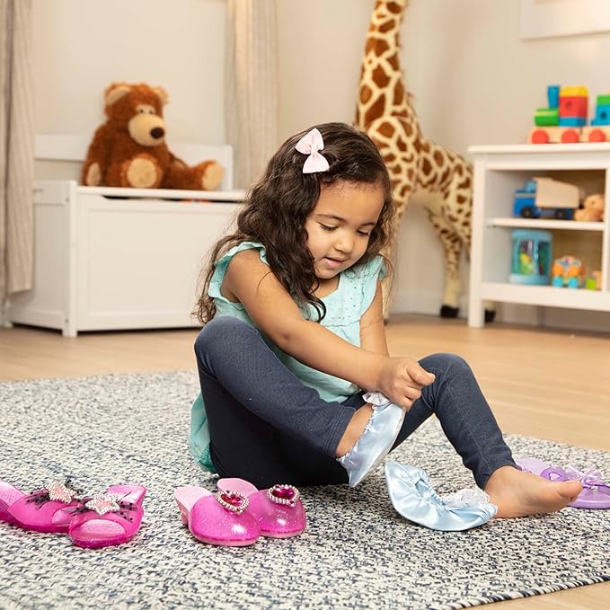 Melissa & Doug Role Play Collection, Step in Style! (Set of 4 Pairs, Frustration-Free Packaging), Multi-colored, Standard