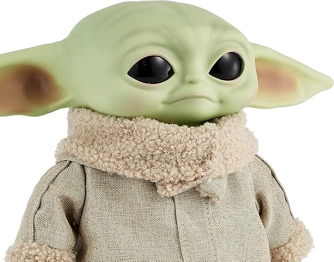 Mattel Star Wars The Mandalorian Grogu RC 12-inch Plush Toy, Real Moves Soft Body Doll with Remote-Controlled Motion & Sounds