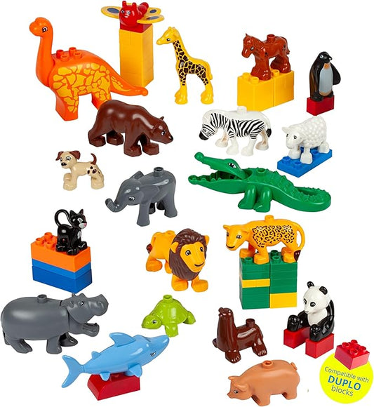Animal Figures Building Blocks for Kids Preschool Toys, Animal Set for Kids - Compatible with Major Brands Building Blocks for Toddlers 1-6 (Animal Set) - STEM Building Toys