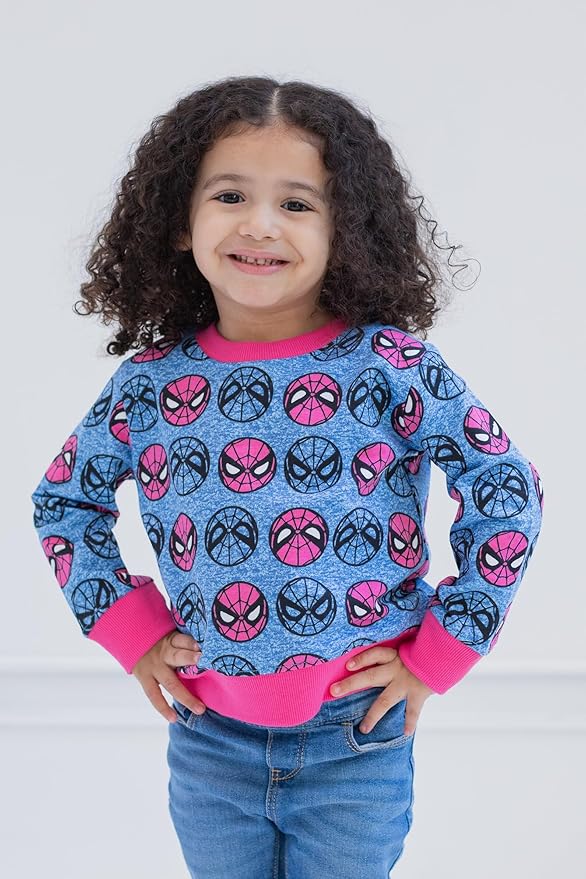 Marvel Comics Spider-Man Girls Sweatshirt Toddler to Big Kid