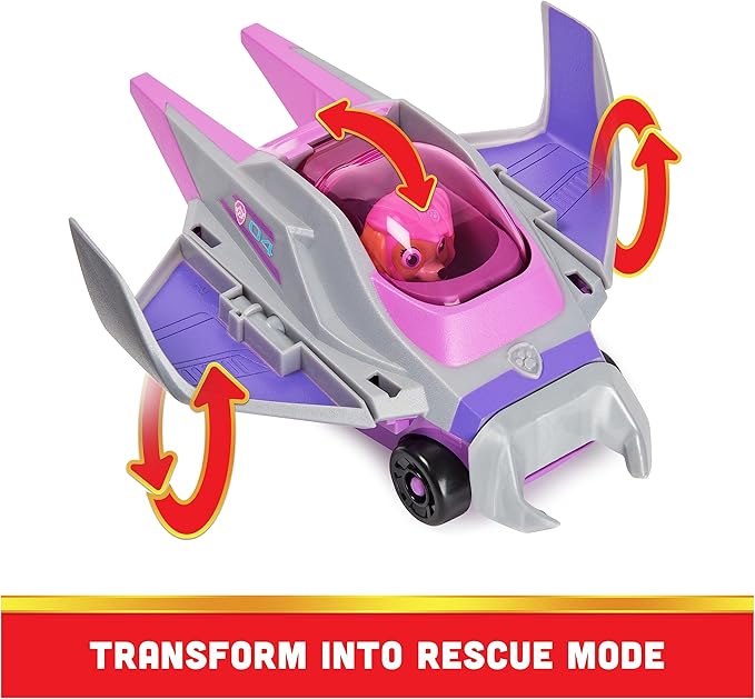Paw Patrol Aqua Pups Skye Transforming Manta Ray Vehicle with Collectible Action Figure, Kids Toys for Ages 3 and up