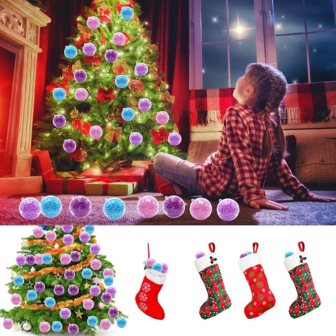 24 Pack 3D Puzzle Maze Ball Toys, Mini Puzzle Party Favors for Girls, Fidget Game Toys School Rewards & Classroom Prize for Students, Birthday Party Decoration Easter Valentines Day Gifts Ages 6-10