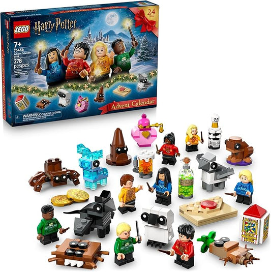 Lego Harry Potter Advent Calendar 2025 Kids Toy - Holiday Countdown for Boys & Girls, 7+ - 24 Buildable Surprises, Including Harry, Draco & Luna Minifigures - Kids Gift Idea for Christmas - 76456