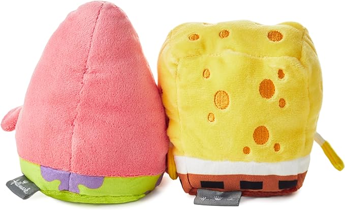 Hallmark Better Together Nickelodeon Magnetic Plush (Spongebob and Patrick) 5.75" Stuffed Toys, Easter Gifts for Kids