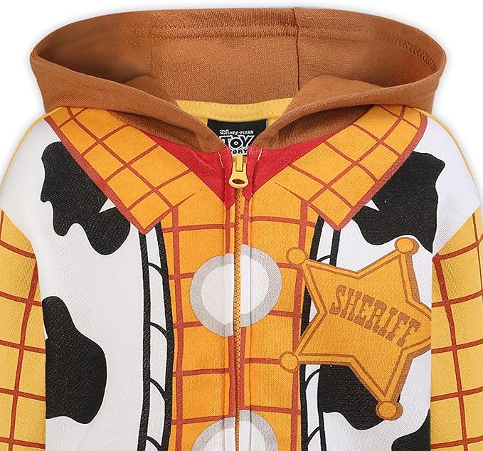 Disney Toy Story Woody or Buzz Lightyear Boys Zip Up Hoodie for Toddler and Little Kids