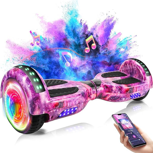 Self Balancing Scooters with Bluetooth & Corlorful LED Lights, Gifts for Kids & Adults & Girls & Boys, for All Ages