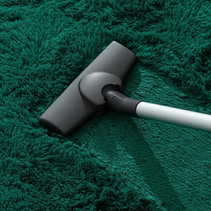 Ompaa Dark Green Rug 5x8 Fluffy Emerald Area Rugs for Bedroom Living Room Carpet, Non-Slip High Pile, Modern Fuzzy Shaggy Deep Grass Green Rug for Classroom Kids Playroom Nursery Home Office Decor
