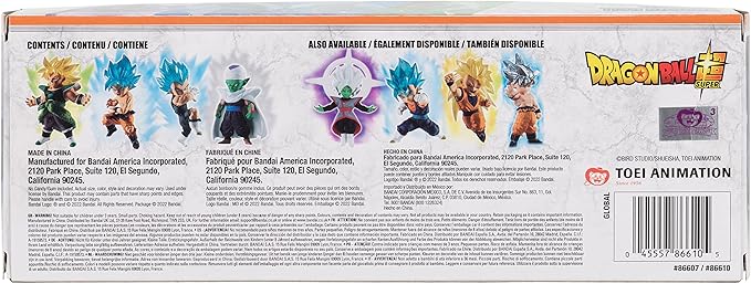 Bandai Namco - Dragon Ball Super - Super Saiyan Blue Goku, Super Saiyan Blue Vegeta, Super Saiyan Broly, and Piccolo, Dragon Ball Adverge 2" Figure (Box Set 3)