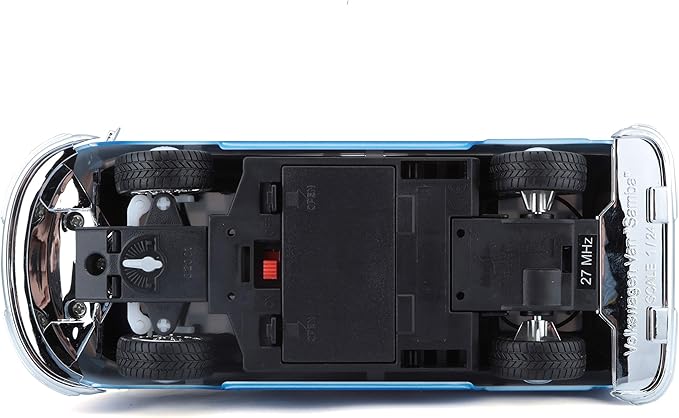 Maisto 1:24 RC VW Van Samba 2.4GHZ Remote Control Vehicle, White/Blue (81529-00000009)