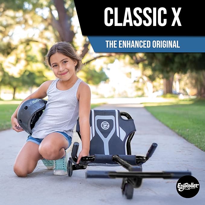 EzyRoller Classic X Ages 4+, 45lbs - 120lbs - Black